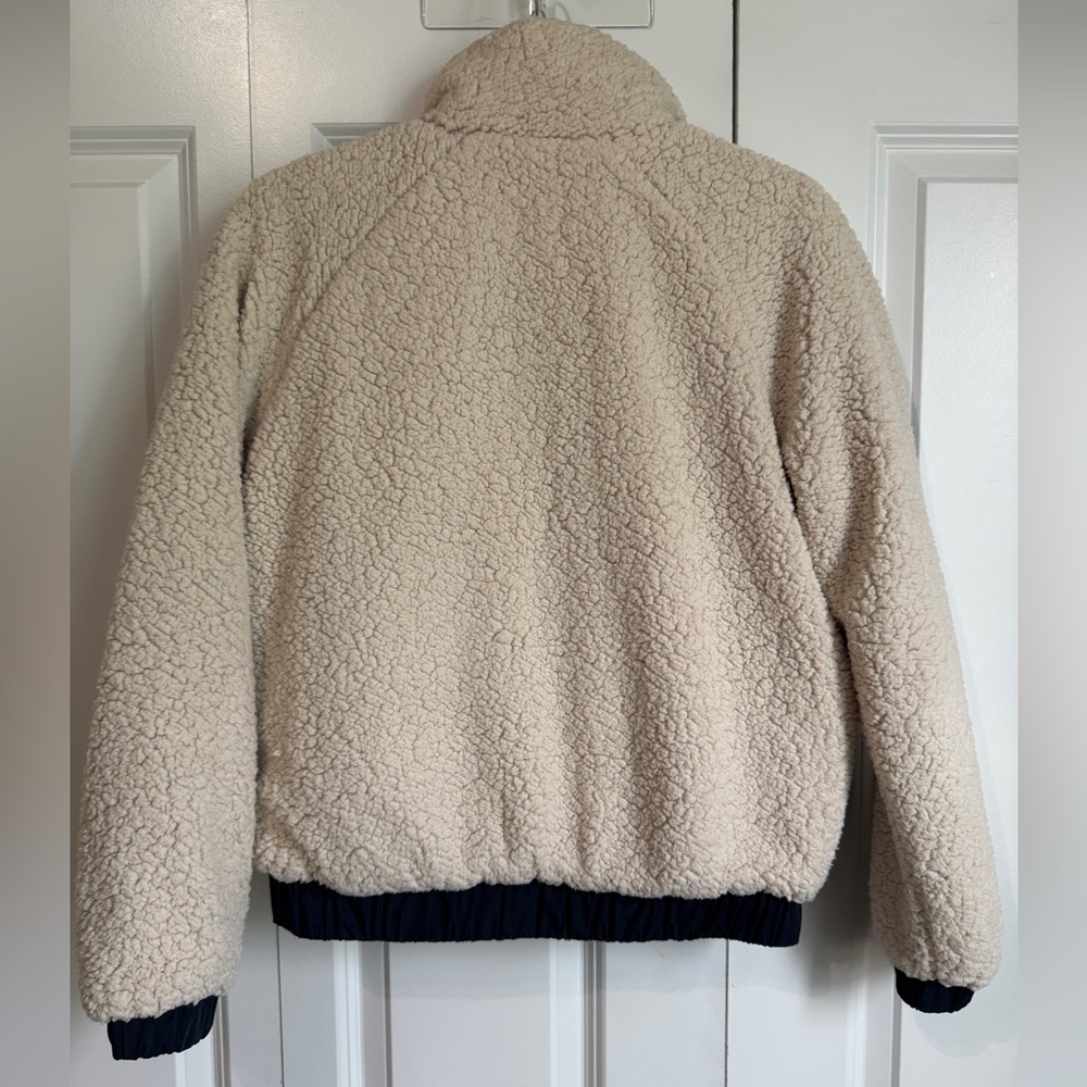 Tommy Jeans Reversible Sherpa Fleece Bomber Jacket Size XS Full Zip Pockets - Picture 3 of 9